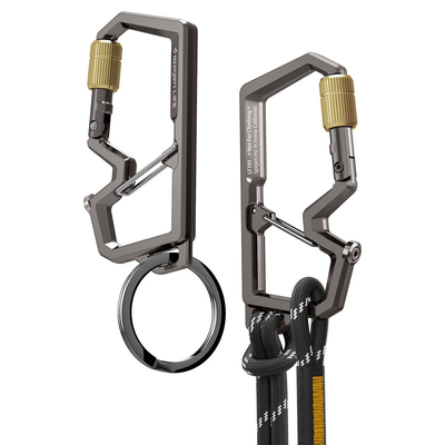 SPIGEN Carabiner with Keyring LF101 for Universal [Colour:Gunmetal]