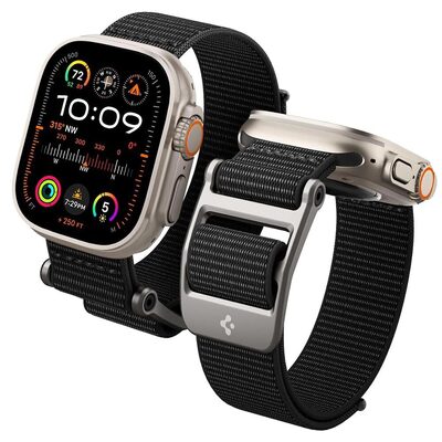 SPIGEN DuraPro Flex (49/45/44/42mm) Watch Band for Apple Watch Series 9/Ultra 2/1/SE2/7/6/SE/5/4/3/2/1 [Colour:Black]