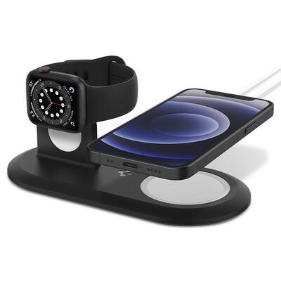 SPIGEN MagFit Duo Charging Dock for MagSafe Charger 2020 / Apple Watch Charger [Colour:Black]