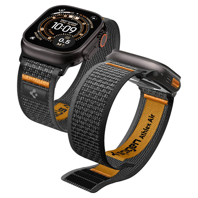 SPIGEN Athlex Air 2 for Apple Watch 49mm/ 46mm /45mm / 44mm / 42mm Watch Band [Colour:Active Black Orange]