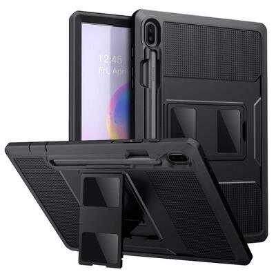 Galaxy Tab S6 10.5 Case Genuine Moko Shockproof Kickstand Full Body Rugged Cover [Colour:Black]