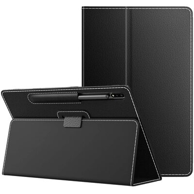 Genuine MOKO Slim Leather Folio Stand Cover for Samsung Galaxy Tab S7 11.0 Case [Colour:Black]