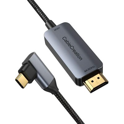 CableCreation Angle 4K 60Hz USB C to HDMI Cable 1.83M [Colour:Space Grey]