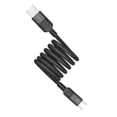 Momax 1M Mag link Magnetic USB A to USB C 66W for Universal USB Cable [Colour:Black]
