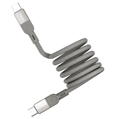 Momax 1M Mag link Magnetic USB C to USB C 100W for Universal USB Cable [Colour:Titanium]