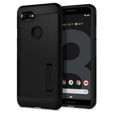 Google Pixel 3 Case, Genuine SPIGEN Heavy Duty Tough Armor Hard Cover for Google [Colour:Black]