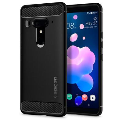 HTC U12 Plus Case, Genuine SPIGEN Rugged Armor Resilient Ultra Soft Cover [Colour:Black]