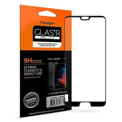 Huawei P20 Pro Glass Screen Protector Genuine SPIGEN GLAS.tR Full Cover Tempered Glass [Colour:Clear]