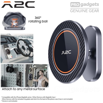A2C MagSafe GYM Magnetic Phone Holder for MagSafe Case / iPhone MagSafe Series [Colour:Black]