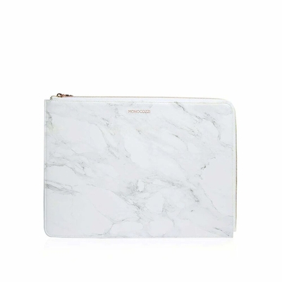 MONOCOZZI Ultra Slim Faux Leather Sleeve For Macbook Pro 14" / Macbook Pro 13" / Macbook Air 13" [Colour:Marble White]