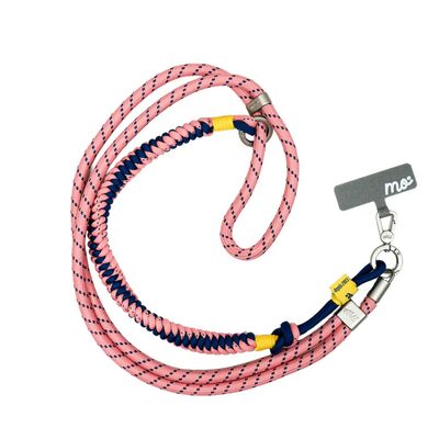 MONOCOZZI PRISMATICA Braided Tubular Adjustable Neck Strap for Universal [Colour:Coral/Navy]