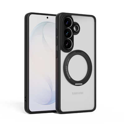 MONOCOZZI SafeProtect Magnetic Rugged Defense Hybrid MagSafe Compatible For Galaxy S26 Plus Case [Colour:Transparent/Black]