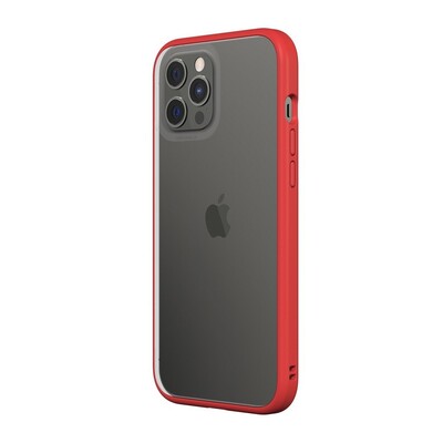 Genuine RHINOSHIELD Mod NX Tough Hard Bumper Cover for Apple iPhone 12 Pro Max (6.7-inch) Case [Colour:Red]