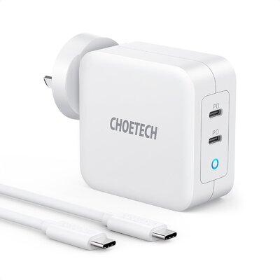 Choetech 100W PD Type C Wall Charge (AU Plug) [Colour:White]