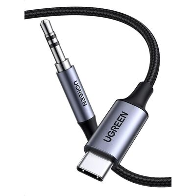 UGREEN 1m USB C to 3.5mm Male AUX Audio DAC Chip Cable [Colour:Grey]