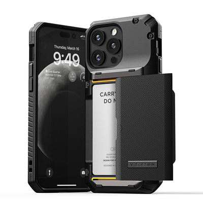 VRS DESIGN Damda Glide Pro Case for iPhone 15 Pro Max [Colour:Black Groove]