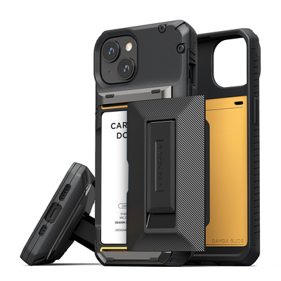 VRS DESIGN Damda Glide Hybrid Case for iPhone 15 [Colour:Black Groove]