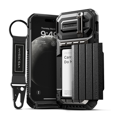 VRS DESIGN Damda Glide Ultimate Case for iPhone 15 Pro Max [Colour:Black]