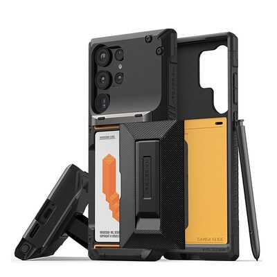 VRS DESIGN Damda Glide Hybrid Case for Galaxy S24 Ultra [Colour:Black Groove]