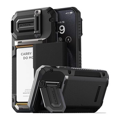 VRS Design Damda Glide DuoGuard for iPhone 15 Pro Max - Groove Black