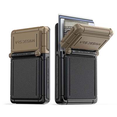 VRS DESIGN MagSquare Wallet for MagSafe Case / iPhone MagSafe Compatible Series - Khaki/Black