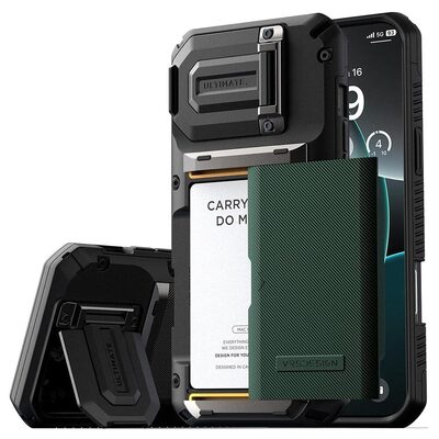 VRS Design Damda Glide DuoGuard for iPhone 16 Pro Max [Colour:Metallic Green]