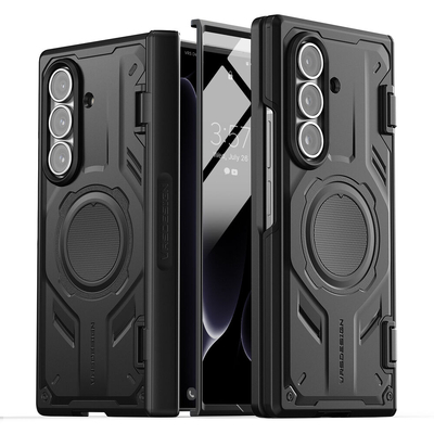 VRS DESIGN Terra Guard Active 360 MagSafe Compatible for Galaxy Z Fold 7 Case with Built in Screen Protector [Colour:Black]