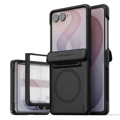 VRS DESIGN Terra Guard Modern MagSafe Compatible for Galaxy Z Flip 8 Case [Colour:Black]