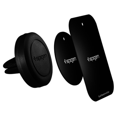 Car Mount Cradle Holder, Genuine Spigen Air Vent Magnetic for iPhone / Galaxy [Colour:Black]
