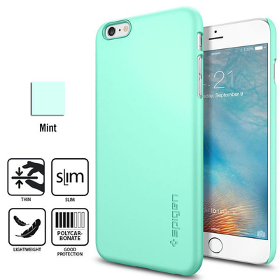 Spigen Thin Fit Premium Matte Hard Case Cover for iPhone 6 Plus / 6S Plus  [Color: Mint] -  SGP11639