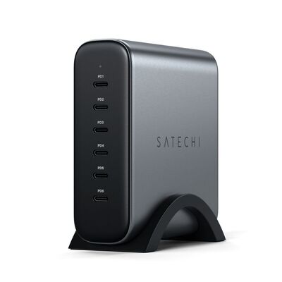 Satechi 200W USB-C 6-Port GaN Charger [Colour:Space Grey]