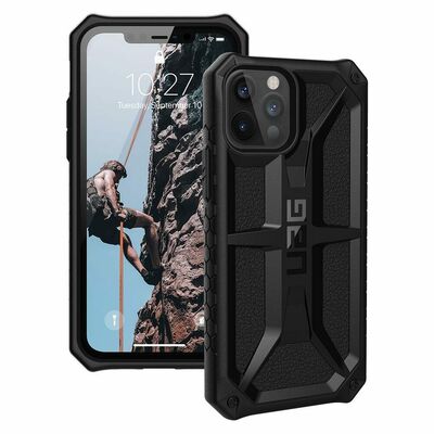 Genuine UAG MIL-STD Drop Tested Monarch Rugged Cover for Apple iPhone 12 / iPhone 12 Pro (6.1-inch) Case [Colour:Black]