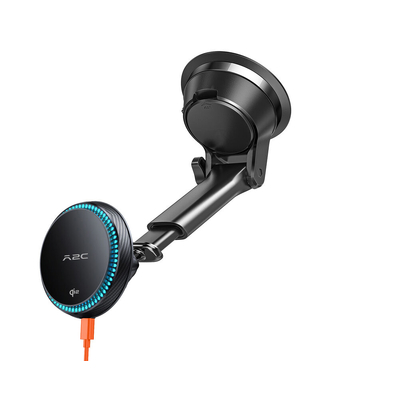 A2C Qi2 Wireless MagSafe Charger Windshield Car Mount for MagSafe Case / iPhone MagSafe Series [Colour:Black]