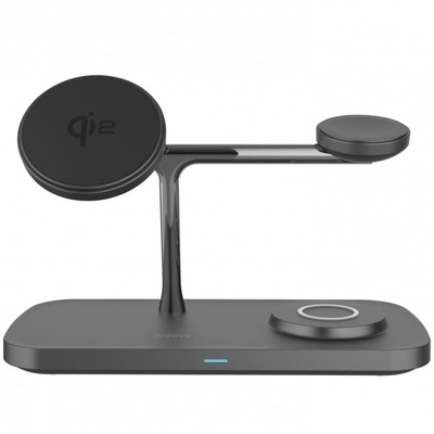 Proove Qi2 Magnetic Field Pro 3 in 1 Wireless MagSafe Charger for MagSafe Case / iPhone MagSafe Series [Colour:Black]