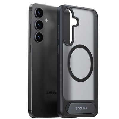 TORRAS UPRO Magnetic Pstand MagSafe Compatible Case for Galaxy S25 [Colour:Black]