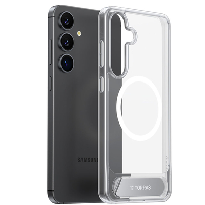 TORRAS UPRO Magnetic Pstand MagSafe Compatible Case for Galaxy S25 [Colour:Clear]