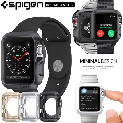 For Apple Watch Series 3/2/1 Case, Genuine SPIGEN Slim Armor Soft Cover for 38mm