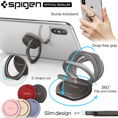 Genuine SPIGEN Style Ring POP Slip-Free 360 degree Grip Holder Kickstand