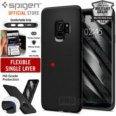Galaxy S9 Case, Genuine SPIGEN Soft TPU Liquid Air Armor Slim Cover for Samsung