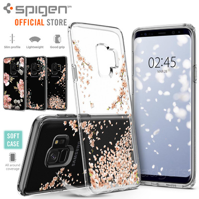 Galaxy S9 Case, Genuine SPIGEN Slim Liquid Crystal Blossom Soft Cover Samsung