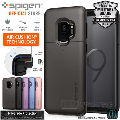 Galaxy S9 Case, Genuine SPIGEN Slim Armor CS Card Slider Holder for Samsung