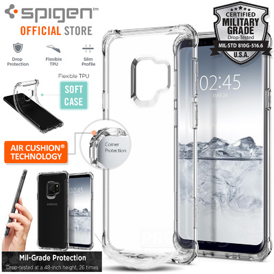 Galaxy S9 Case, Genuine SPIGEN Rugged Crystal Air Cushion Cover for Samsung