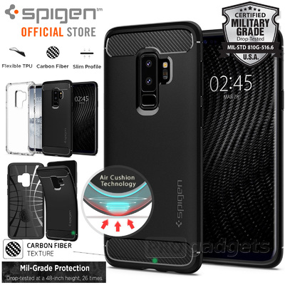 Galaxy S9 Plus Case, Genuine SPIGEN Rugged Armor Resilient Soft Cover Samsung