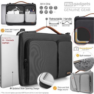 Genuine tomtoc 15.6" Protective Laptop Shoulder Bag for MacBook/HP/Dell/Lenovo