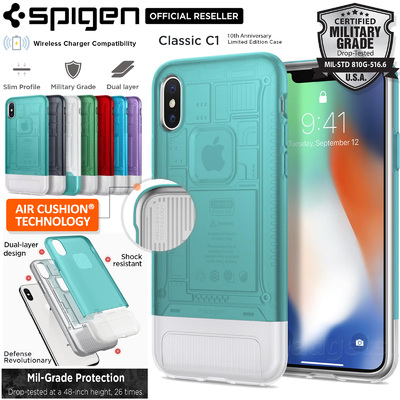 iPhone X Case, Genuine SPIGEN Dual Layer Air Cushion Classic C1 Limited Edition