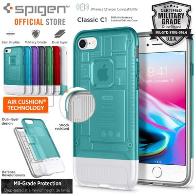 iPhone 8 / 7 Case, Genuine SPIGEN Dual Layer Air Cushion Classic C1 Cover for Apple