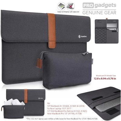 Genuine tomtoc Envelope Sleeve Case Accessory for MacBook Pro Air 13 - 13.3"2018