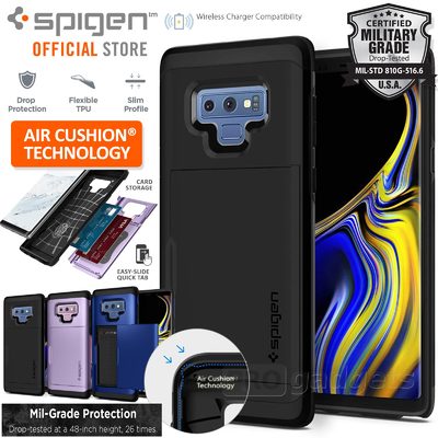 Galaxy Note 9 Case, Genuine SPIGEN Slim Armor CS Card Slider Holder for Samsung