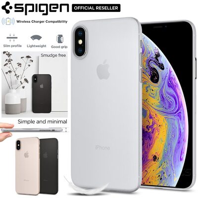 iPhone XS Case, Genuine SPIGEN Air Skin Ultra Thin Soft Cover for Apple