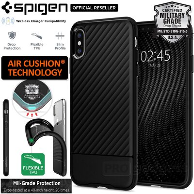 iPhone XS / X Case, Genuine SPIGEN Core Armor Sleek Protection TPU Cover for Apple
